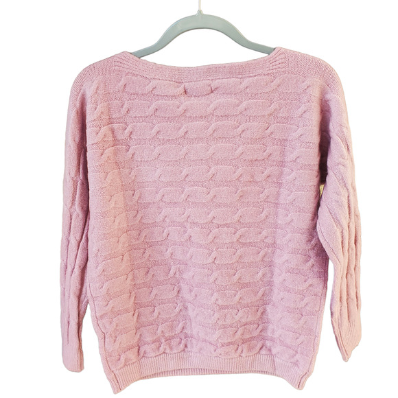 Military Hippie Forever Roses Pink Knit Sweater Size L NWT - Picture 3 of 8